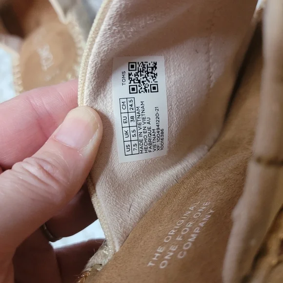 Tom's Tweed wedges size 7.5 - Picture 6 of 7